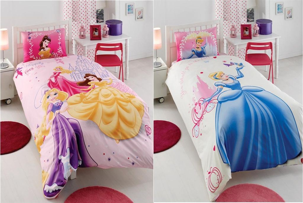 lenjerie de pat copii din bumbac Disney Princess Happily Ever - Paladin Store - Paladin Store -Bun gust pentru tine si casa ta